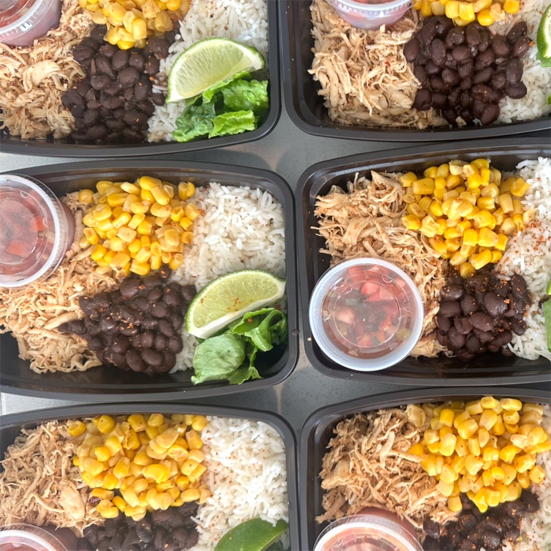 Chicken Burrito Bowl made by Nourish Your Adventure