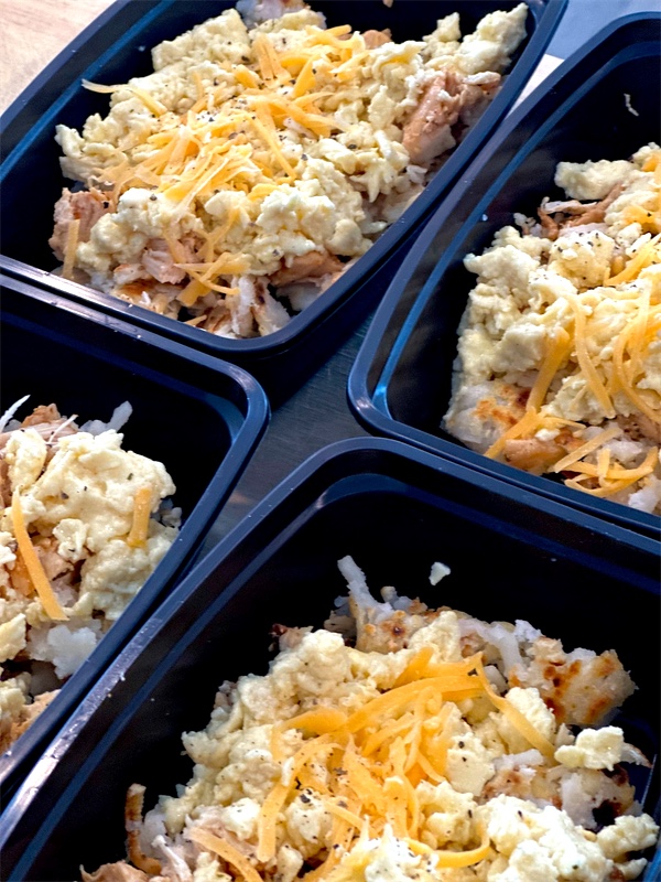 Hash Brown Scramble, another view from Nourish Your Adventure