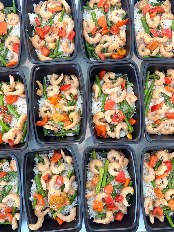 Lemon Garlic Shrimp, another view from Nourish Your Adventure